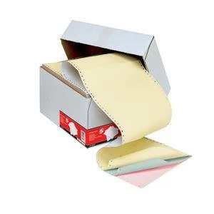 Image of 5 Star A4 Listing Paper 4 Part Microperforated 80505055gsm Carbonless 4 Colours Pack of 500