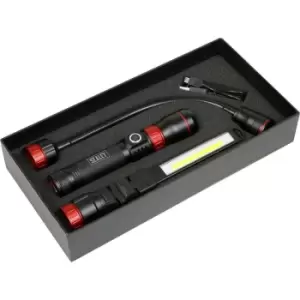 Image of Interchangeable 3-in-1 COB LED Inspection Light - Rechargeable - Work Light