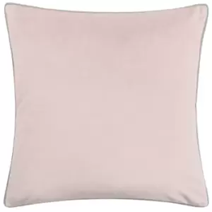 Image of Meridian Velvet Cushion Blush/Grey, Blush/Grey / 55 x 55cm / Polyester Filled