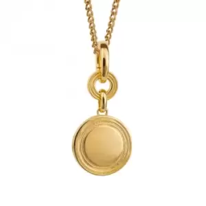 image of Statement Gold Plated Disc Pendant P5268