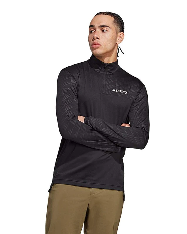 Image of Adidas adidas Terrex 1/2 Zip Midlayer Black Male 2XL(48/52) EX64705