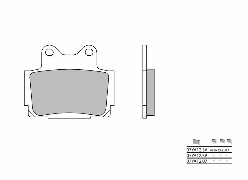 Image of Brembo S.p.A. Street Sintered Metal Brake pads - 07YA12SP