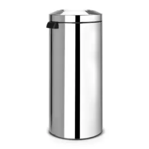Image of Brabantia Flame Guard Waste Paper Bin 30 Litre Brilliant Steel