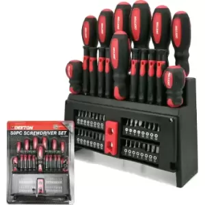 image of 50pc Magnetic Precision Torx Pozi Hex Slotted Phillips Screwdriver Set - Dekton