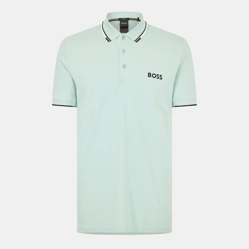 Image of Boss Mens HBG Paddy Pro Premium Cotton Polo Shirt Turquoise 448 male 2XL
