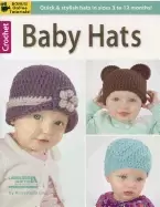 Image of baby hats 10 quick and stylish hats in sizes 3 12 months bonus on line tech