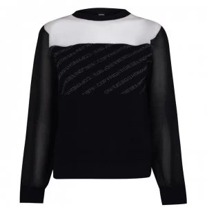 image of Diesel Colour Block Jumper - Black 900