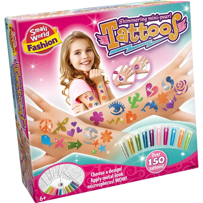 Image of Small World Toys Shimmering Mini-Pearl Tattoos Multi unisex One Size