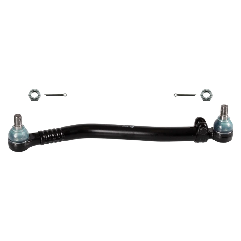 Image of FEBI BILSTEIN 26317 Centre Rod Assembly Front Axle Right, with castellated nut and split pins, OE Turbo NEW Centre Rod Assembly (285)