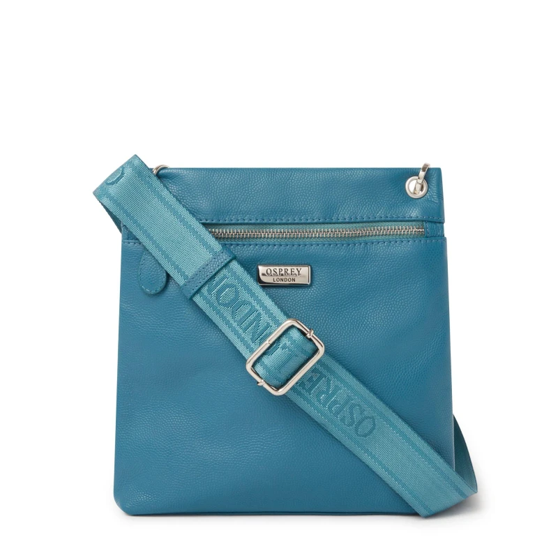 Image of Osprey London OSPREY LONDON Miami Leather Crossbody Bag Teal female One Size