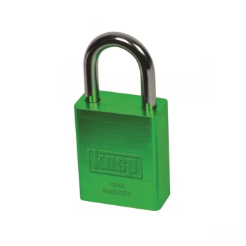 Image of Kasp K14040GRED Solid Aluminium Padlock 40mm - Green