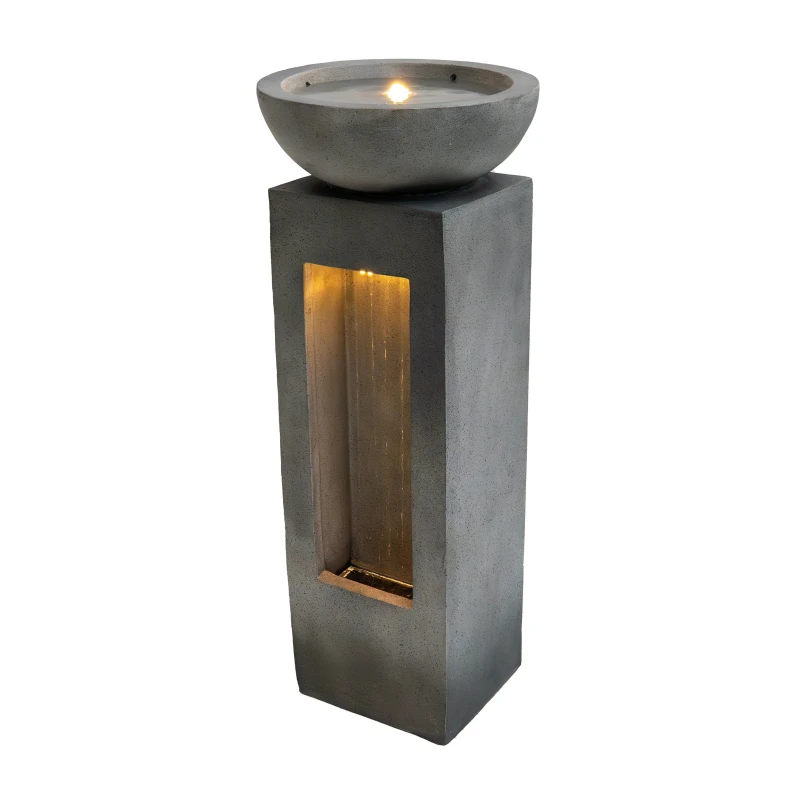 Image of Monstershop Electric Water Feature - Serenity Falls in Grey Grey Unisex