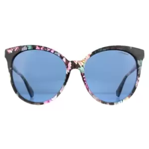 image of Cat Eye Blue Havana Blue Polarized Sunglasses