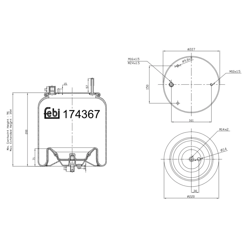 Image of Boot, air suspension FEBI BILSTEIN 174367