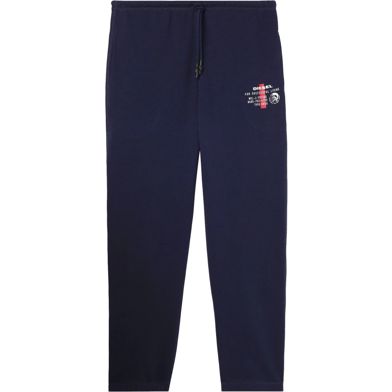 Image of Diesel Logo Cuff Pants - Blue Blue XS