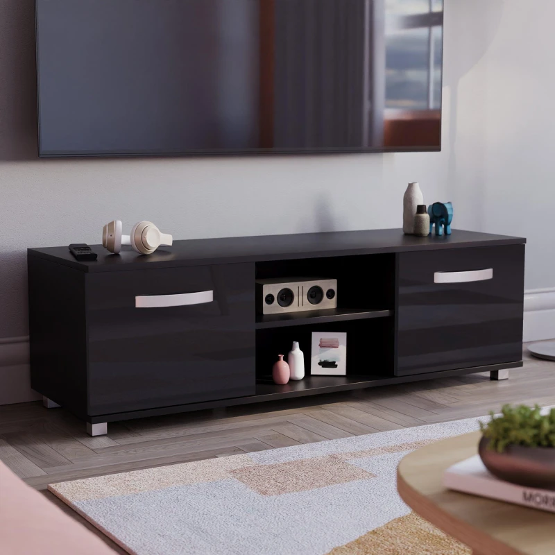 Image of Lassic Vida Designs Cosmo 2 Door TV Unit 120cm Black unisex 120 cm