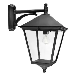 image of Norlys Turin Grande 1 Light Down Wall Lantern - Black