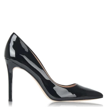 image of Linea Stiletto High Heel Shoes - Black Patent