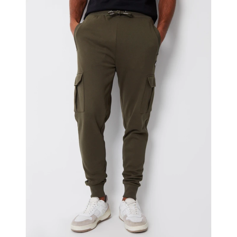 Image of Threadbare Mens Closed Hem Fleece Joggers Khaki male Small