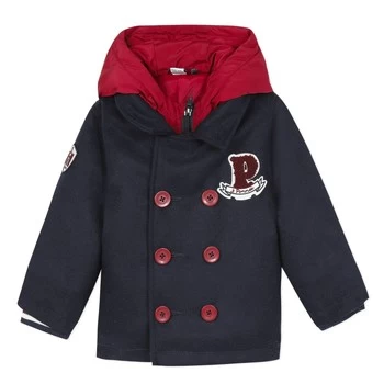 Image of 3 Pommes 3R41023-04 boys's Childrens coat in Blue / 6 months,6 / 9 months,2 / 3 ans