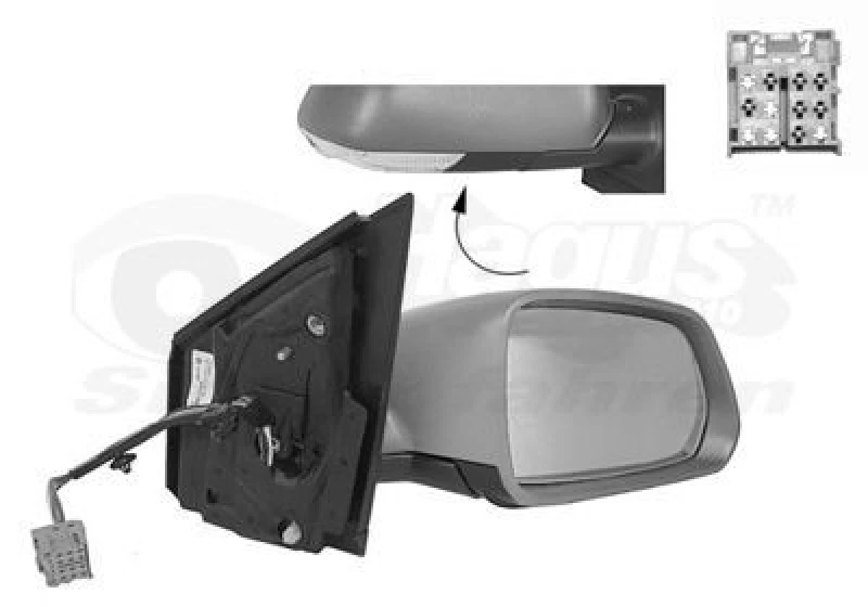 Image of VAN WEZEL Wing mirror VAN WEZEL 5828818
