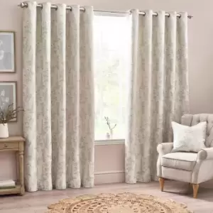 Image of Sophia Room Darkening Eyelet Curtains Natural, Natural / 168 x 183cm