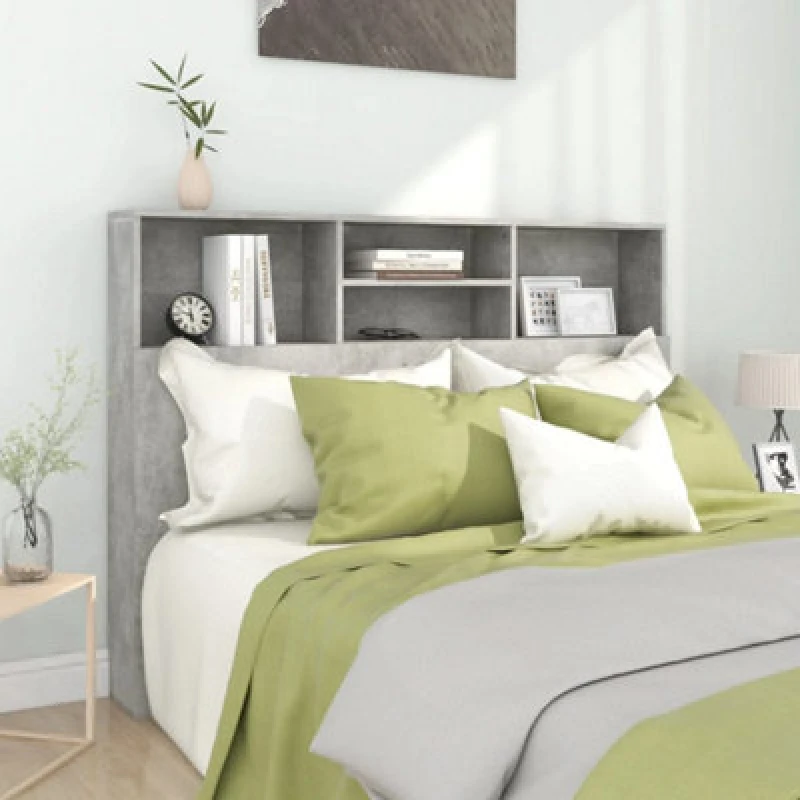 Image of VIDAXL Headboard Cabinet Concrete Grey 140x19x103.5cm Vidaxl 8720286966570