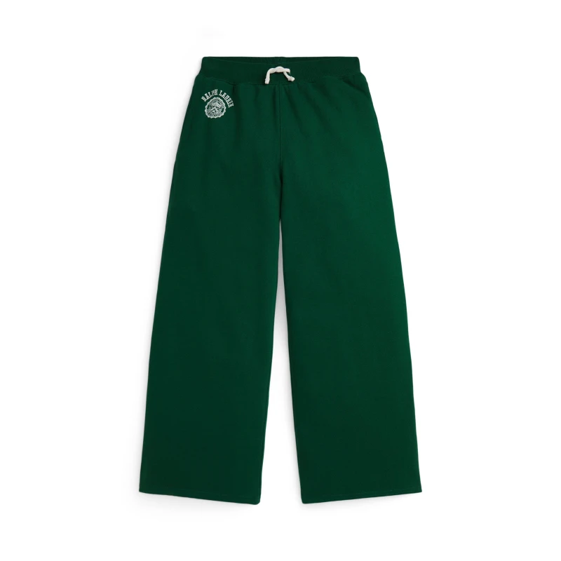 Image of Polo Ralph Lauren Kids Wide Leg Open Hem Fleece Joggers New Forest female 10-12Y/L