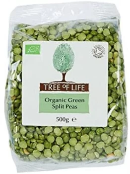 Image of Tree of Life Organic Green Split Peas - 500g x 6 (Case of 6)