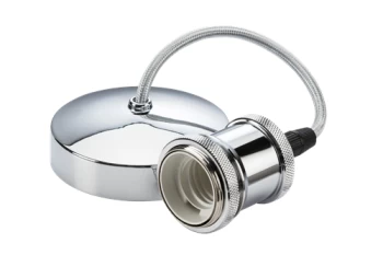 Image of KnightsBridge 6" E27 Vintage Pendant Set - Polished Chrome