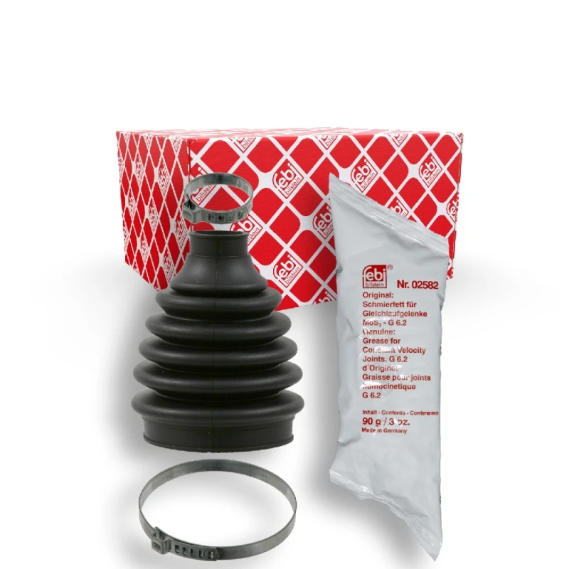 Image of FEBI BILSTEIN 06130 CV Boot Wheel Side, Rubber Rubber Bellow,drive shaft (194)