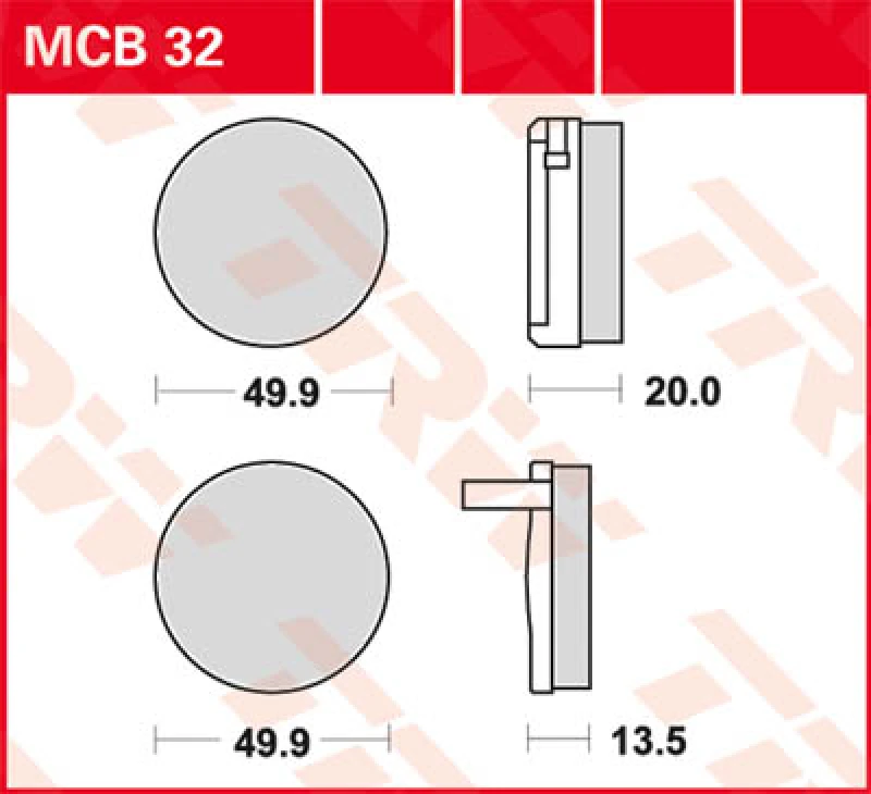 Image of TRW Lucas Brake lining MCB32