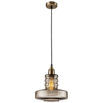 Image of Lamkur Lighting - Dome Pendant Ceiling Lights Patina, 1x E27
