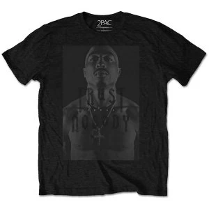 Image of Tupac - Trust no one Unisex Large T-Shirt - Black