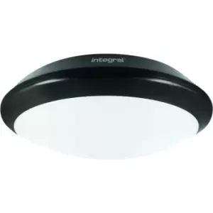 Integral Tough Shell + Bulkhead Emergency 3Hr 308mm Dia. IP66 1400LM 15W 4000K IK10 110 Beam Non Dimmable Black 93LM/W