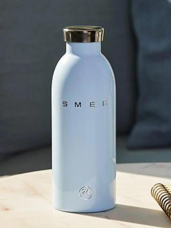 Image of Smeg 24Bottles Stainless Steel 500ml Bottle in Blue Blue Unisex 500ml