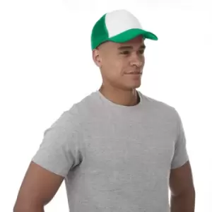 Image of Bullet Trucker 5 Panel Cap (One Size) (Yellow/White)