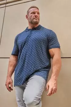 Image of Stripe Print Polo Shirt