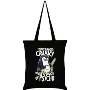 image of Psycho Penguin - Today's Mood: Cranky Tote Bag (One Size) (Black)