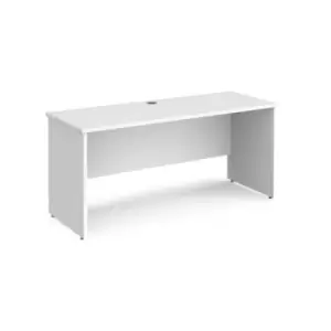 Image of Office Desk Rectangular Desk 1600mm Panel End Leg White Tops 600mm Depth Maestro 25