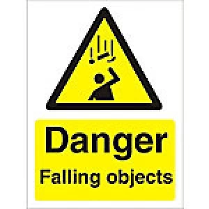 Image of Warning Sign Falling Objects Plastic 40 x 30 cm
