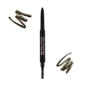 Image of Makeup Revolution Duo Brow Pencil Medium Brown Brown