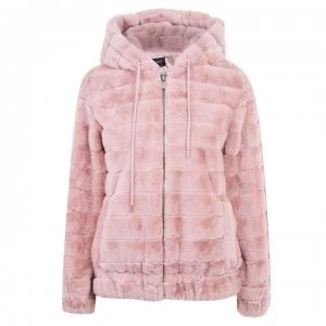 image of Bardot Fur Jacket - Pink