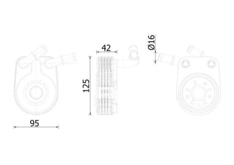 Image of MAHLE CLC 280 000S Oil Cooler with gaskets/seals Oil Cooler,engine oil (469)