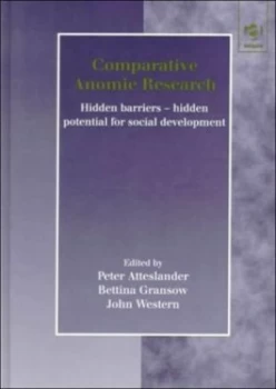 Image of Comparative Anomie Research by Peter Atteslander Hardback