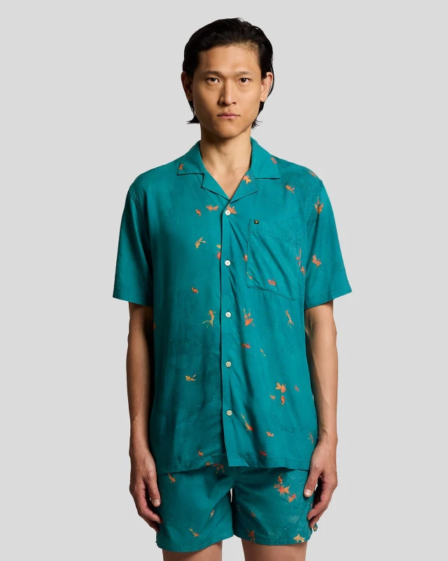Image of Lyle & Scott Shirt Lyle & Scott Goldfish Bleu Male S