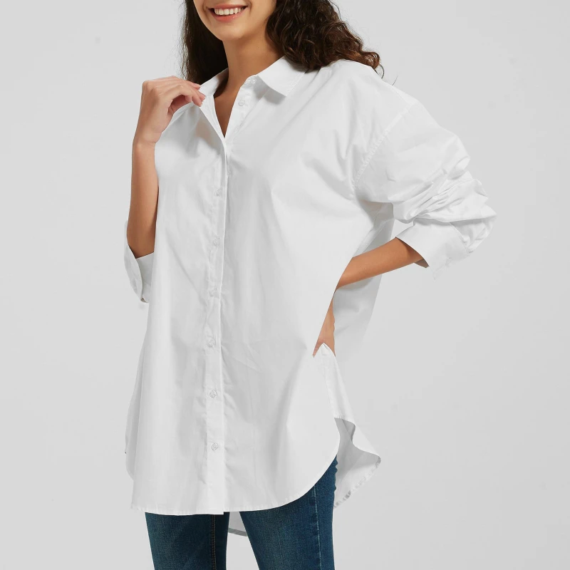 Image of Be You Poplin Shirt - White White 8
