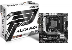 image of ASRock A320M Pro4 AMD Socket AM4 Motherboard