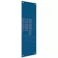 image of Nobo Small Wall Mountable Whiteboard Panel 1915608 Dry Erase Glass Surface Frameless 300 x 900 mm Blue