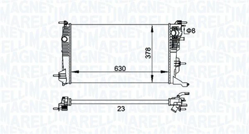 Image of MAGNETI MARELLI Engine radiator MAGNETI MARELLI 350213158300